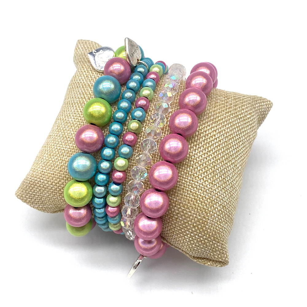 Sorbet Glow Stacking Bracelets Set