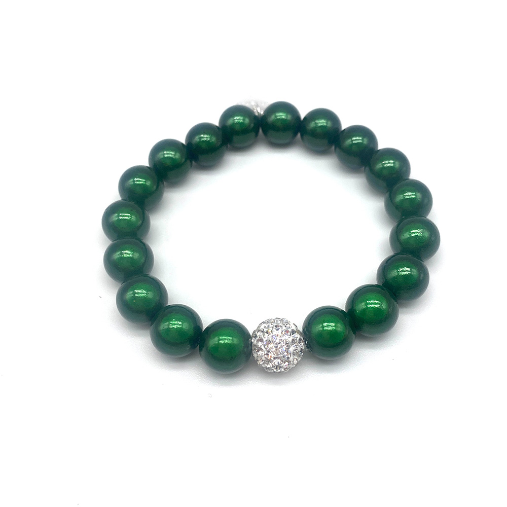 Classic Winter Green Bracelet With Crystal Pave