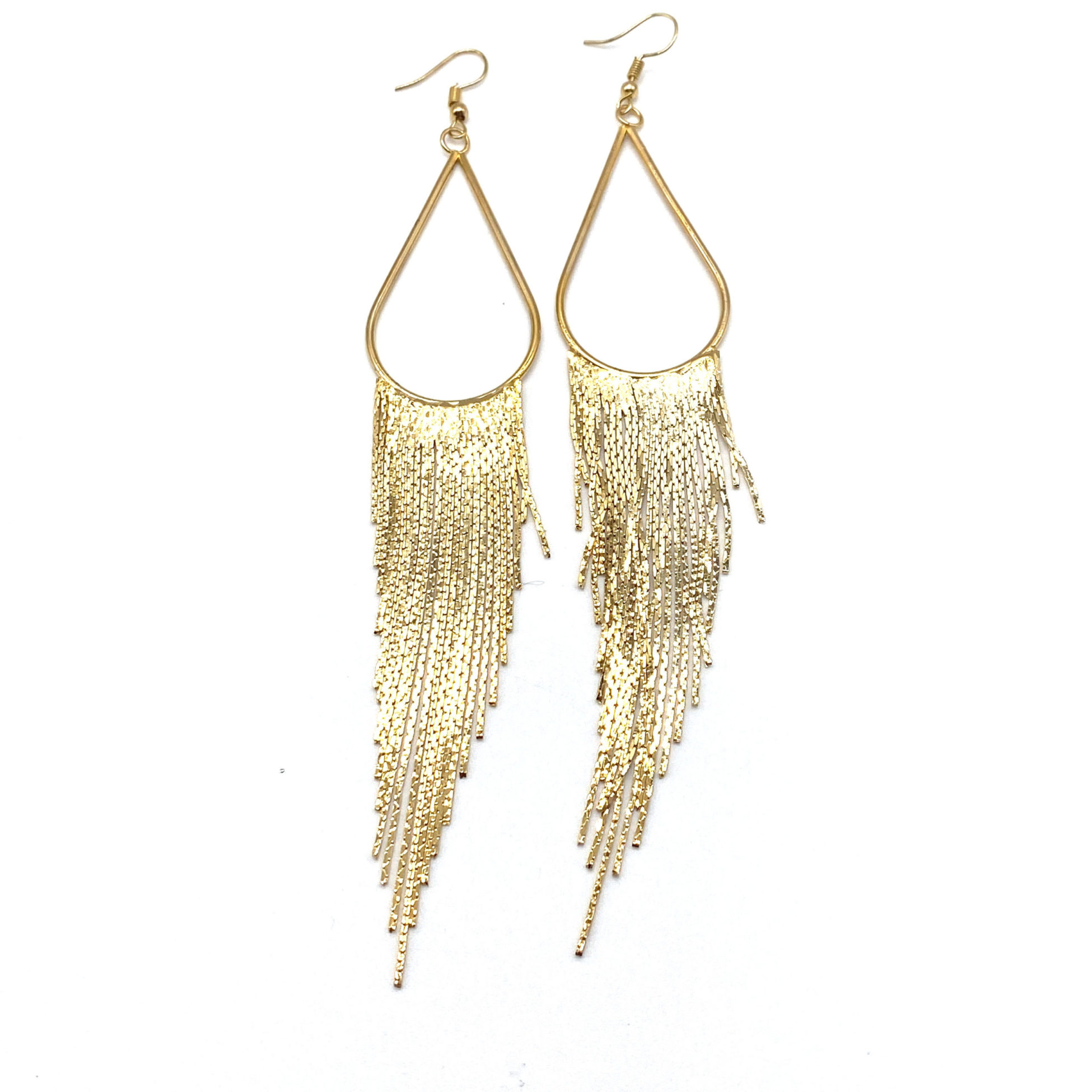 Gold Curtain Earrings - Made With Love - Jo James Jewellery